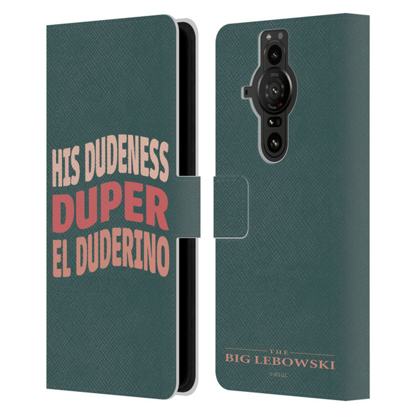 The Big Lebowski Retro El Duderino Leather Book Wallet Case Cover For Sony Xperia Pro-I