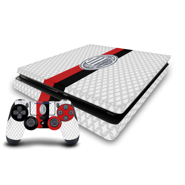 AC Milan 2023/24 Crest Kit Away Vinyl Sticker Skin Decal Cover for Sony PS4 Slim Console & Controller