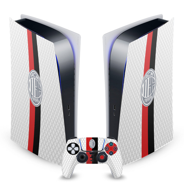 AC Milan 2023/24 Crest Kit Away Vinyl Sticker Skin Decal Cover for Sony PS5 Digital Edition Bundle