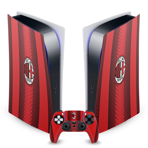 AC Milan 2023/24 Crest Kit Home Vinyl Sticker Skin Decal Cover for Sony PS5 Digital Edition Bundle