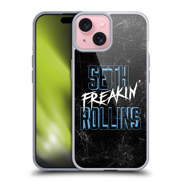 WWE Seth Rollins Logotype Soft Gel Case for Apple iPhone 15