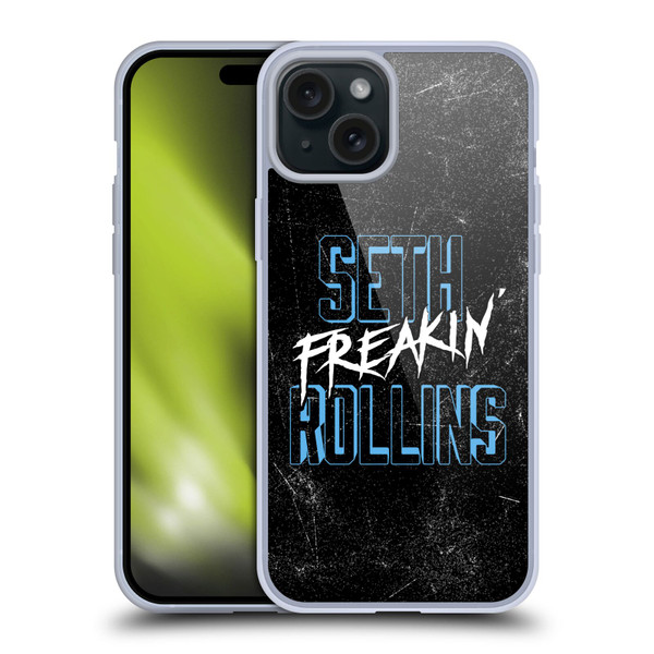 WWE Seth Rollins Logotype Soft Gel Case for Apple iPhone 15 Plus