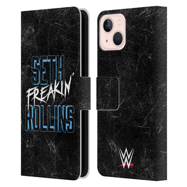 WWE Seth Rollins Logotype Leather Book Wallet Case Cover For Apple iPhone 13