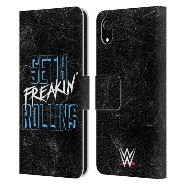 WWE Seth Rollins Logotype Leather Book Wallet Case Cover For Apple iPhone XR