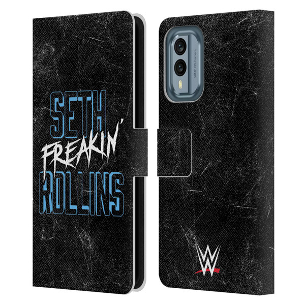 WWE Seth Rollins Logotype Leather Book Wallet Case Cover For Nokia X30