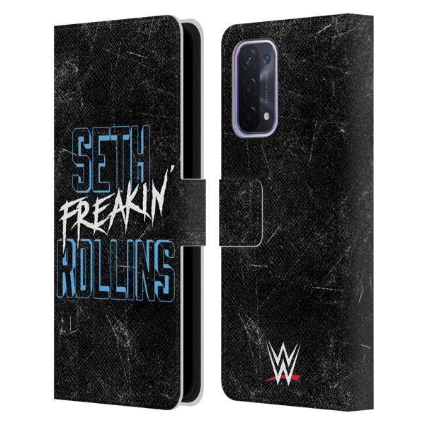 WWE Seth Rollins Logotype Leather Book Wallet Case Cover For OPPO A54 5G