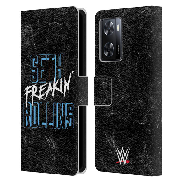 WWE Seth Rollins Logotype Leather Book Wallet Case Cover For OPPO A57s