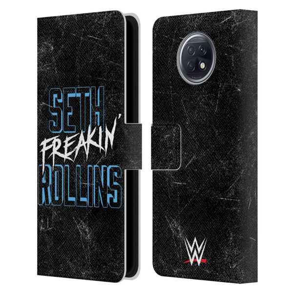 WWE Seth Rollins Logotype Leather Book Wallet Case Cover For Xiaomi Redmi Note 9T 5G