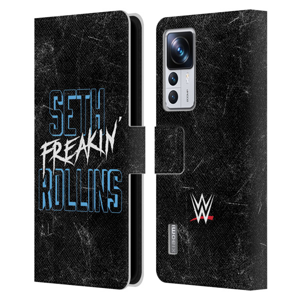 WWE Seth Rollins Logotype Leather Book Wallet Case Cover For Xiaomi 12T Pro