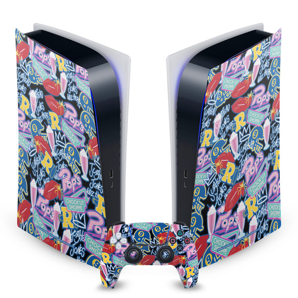 Riverdale Character And Logo Colourful Pattern Vinyl Sticker Skin Decal Cover for Sony PS5 Digital Edition Bundle