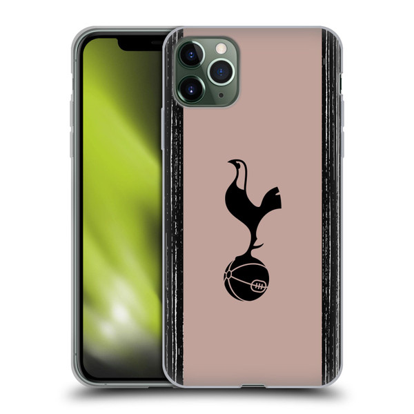 Tottenham Hotspur F.C. 2023/24 Badge Black And Taupe Soft Gel Case for Apple iPhone 11 Pro Max