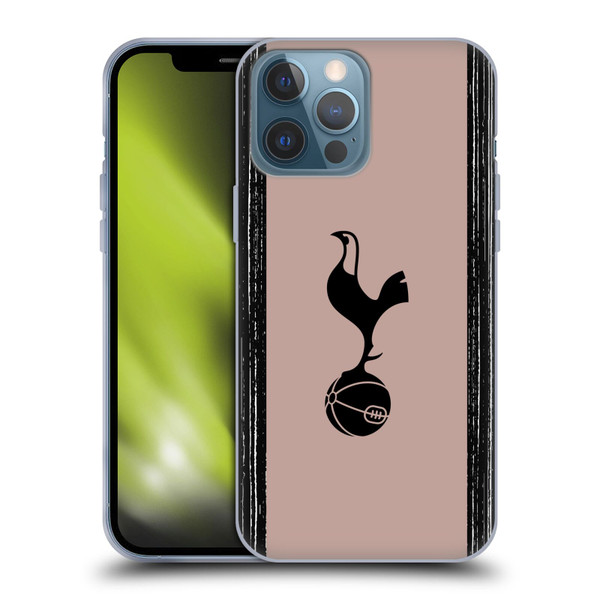 Tottenham Hotspur F.C. 2023/24 Badge Black And Taupe Soft Gel Case for Apple iPhone 13 Pro Max