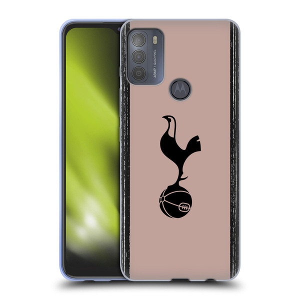 Tottenham Hotspur F.C. 2023/24 Badge Black And Taupe Soft Gel Case for Motorola Moto G50