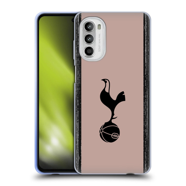 Tottenham Hotspur F.C. 2023/24 Badge Black And Taupe Soft Gel Case for Motorola Moto G52