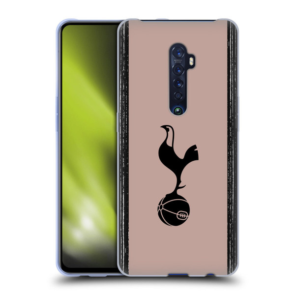 Tottenham Hotspur F.C. 2023/24 Badge Black And Taupe Soft Gel Case for OPPO Reno 2
