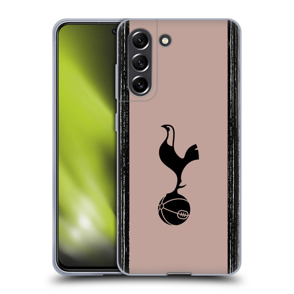 Tottenham Hotspur F.C. 2023/24 Badge Black And Taupe Soft Gel Case for Samsung Galaxy S21 FE 5G