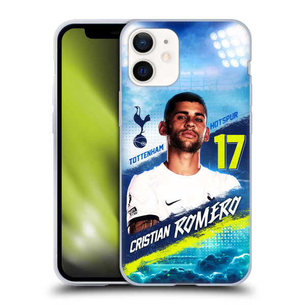 Tottenham Hotspur F.C. 2023/24 First Team Cristian Romero Soft Gel Case for Apple iPhone 12 Mini