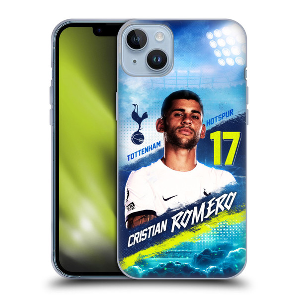 Tottenham Hotspur F.C. 2023/24 First Team Cristian Romero Soft Gel Case for Apple iPhone 14 Plus