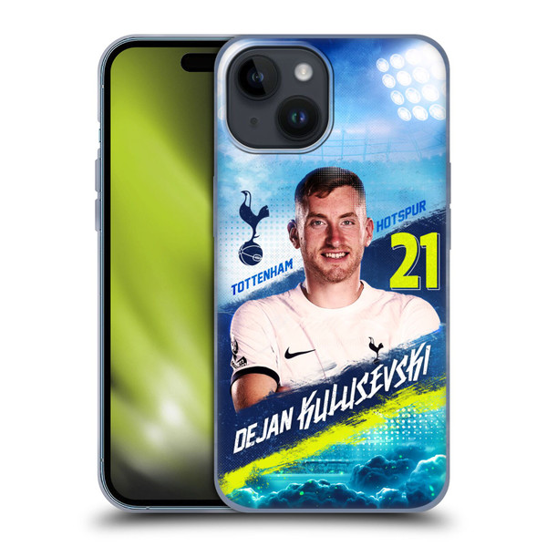 Tottenham Hotspur F.C. 2023/24 First Team Dejan Kulusevski Soft Gel Case for Apple iPhone 15
