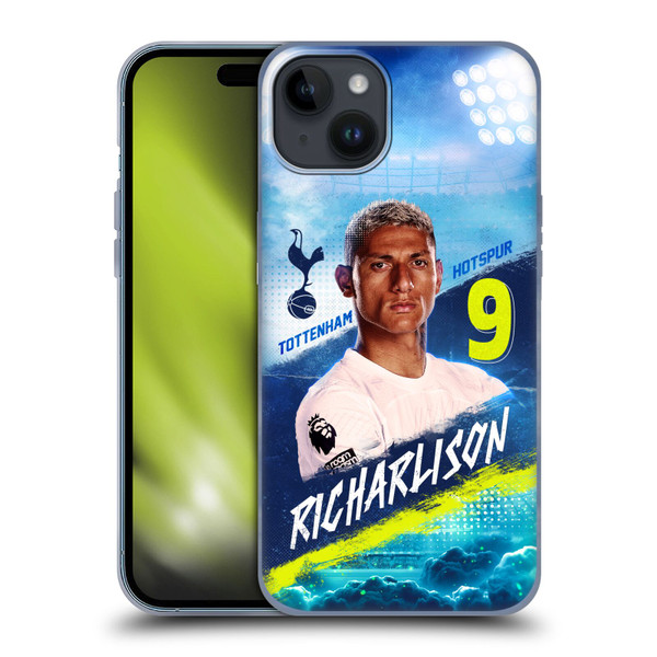 Tottenham Hotspur F.C. 2023/24 First Team Richarlison Soft Gel Case for Apple iPhone 15 Plus