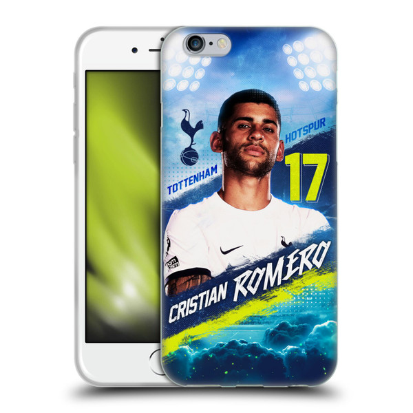 Tottenham Hotspur F.C. 2023/24 First Team Cristian Romero Soft Gel Case for Apple iPhone 6 / iPhone 6s