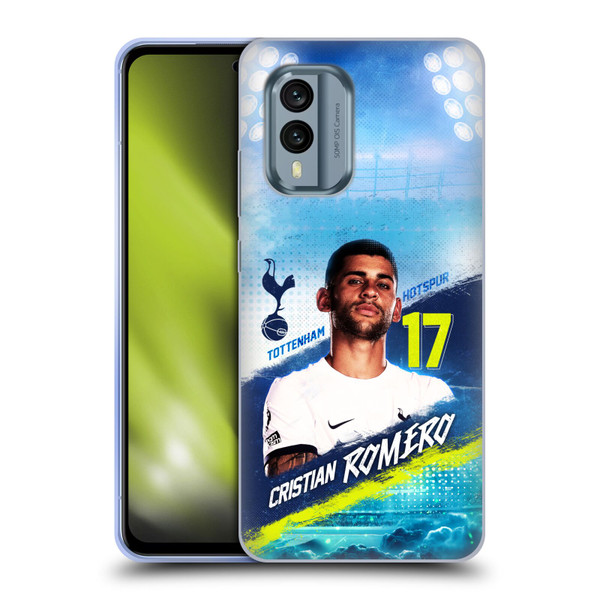 Tottenham Hotspur F.C. 2023/24 First Team Cristian Romero Soft Gel Case for Nokia X30