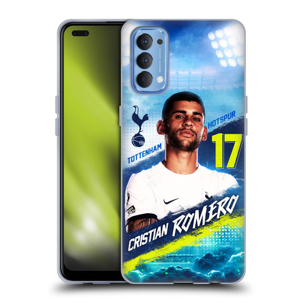 Tottenham Hotspur F.C. 2023/24 First Team Cristian Romero Soft Gel Case for OPPO Reno 4 5G
