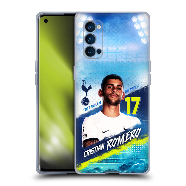 Tottenham Hotspur F.C. 2023/24 First Team Cristian Romero Soft Gel Case for OPPO Reno 4 Pro 5G