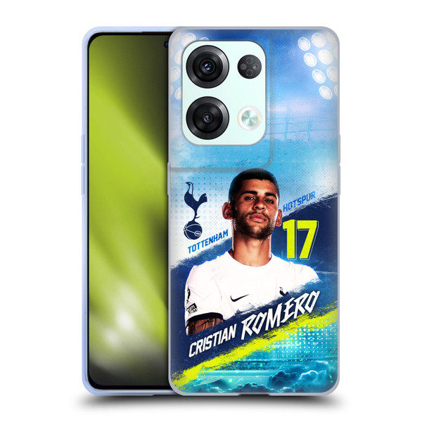 Tottenham Hotspur F.C. 2023/24 First Team Cristian Romero Soft Gel Case for OPPO Reno8 Pro