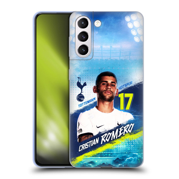 Tottenham Hotspur F.C. 2023/24 First Team Cristian Romero Soft Gel Case for Samsung Galaxy S21+ 5G