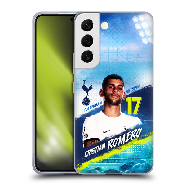 Tottenham Hotspur F.C. 2023/24 First Team Cristian Romero Soft Gel Case for Samsung Galaxy S22 5G