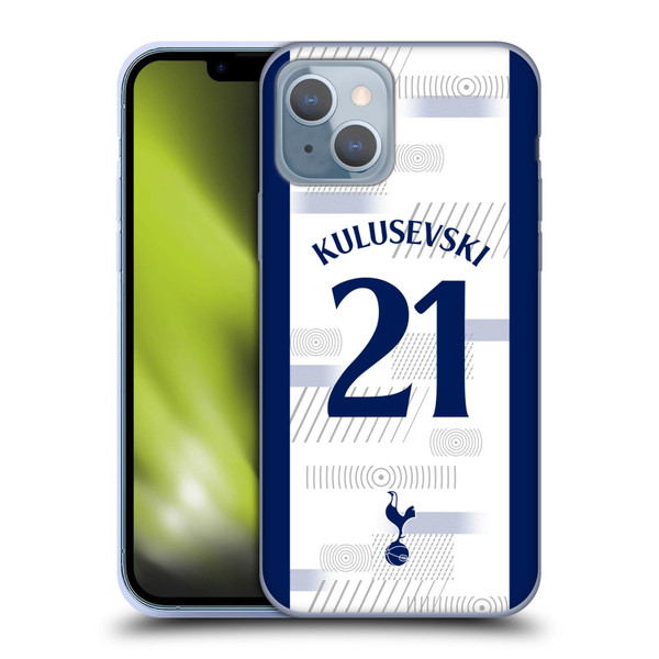 Tottenham Hotspur F.C. 2023/24 Players Dejan Kulusevski Soft Gel Case for Apple iPhone 14