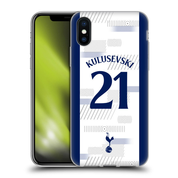 Tottenham Hotspur F.C. 2023/24 Players Dejan Kulusevski Soft Gel Case for Apple iPhone X / iPhone XS