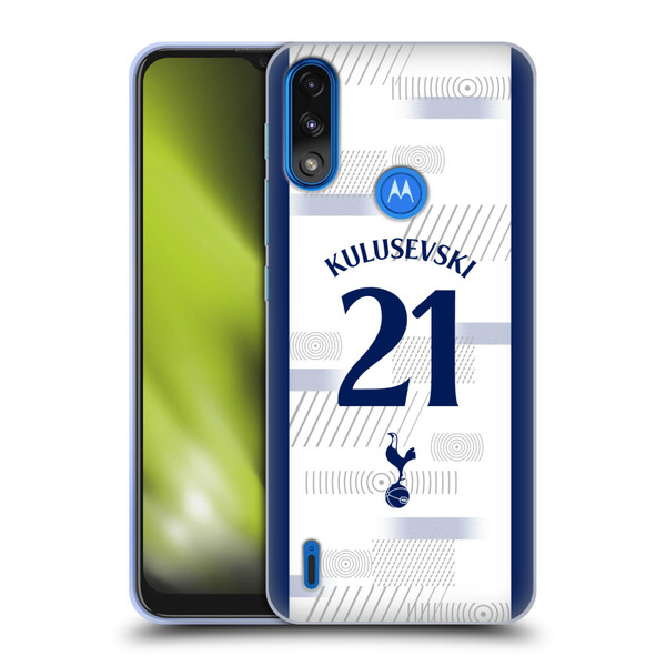 Tottenham Hotspur F.C. 2023/24 Players Dejan Kulusevski Soft Gel Case for Motorola Moto E7 Power / Moto E7i Power