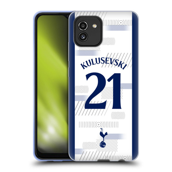 Tottenham Hotspur F.C. 2023/24 Players Dejan Kulusevski Soft Gel Case for Samsung Galaxy A03 (2021)