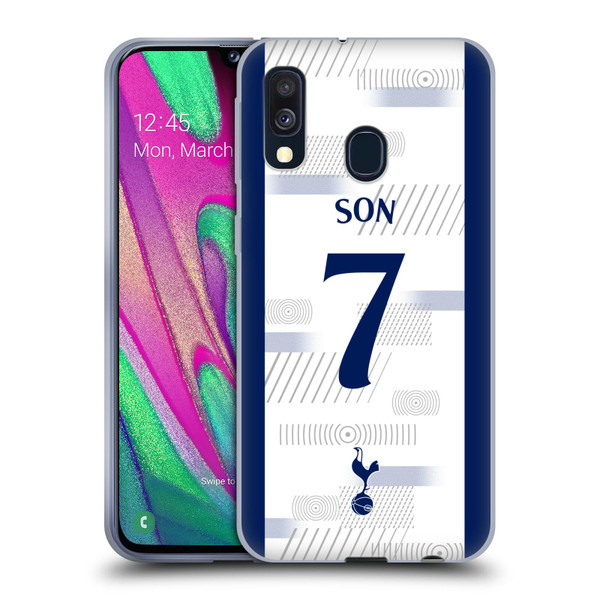 Tottenham Hotspur F.C. 2023/24 Players Son Heung-Min Soft Gel Case for Samsung Galaxy A40 (2019)