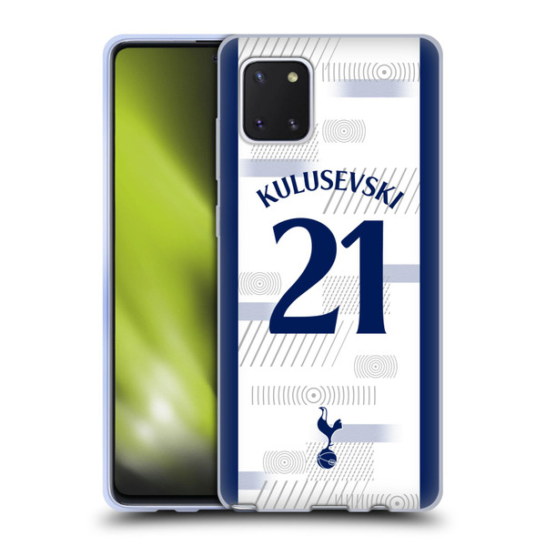 Tottenham Hotspur F.C. 2023/24 Players Dejan Kulusevski Soft Gel Case for Samsung Galaxy Note10 Lite