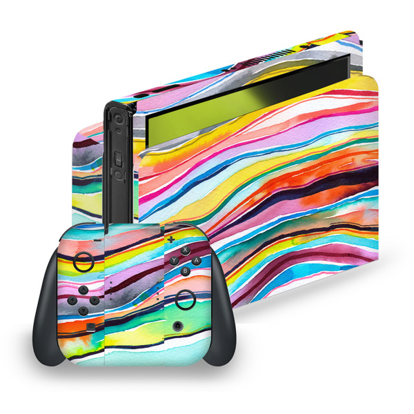 Ninola Assorted Agate Multi Layers Vinyl Sticker Skin Decal Cover for Nintendo Switch OLED Bundle