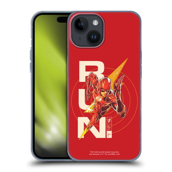 The Flash 2023 Graphics Barry Allen Run Soft Gel Case for Apple iPhone 15