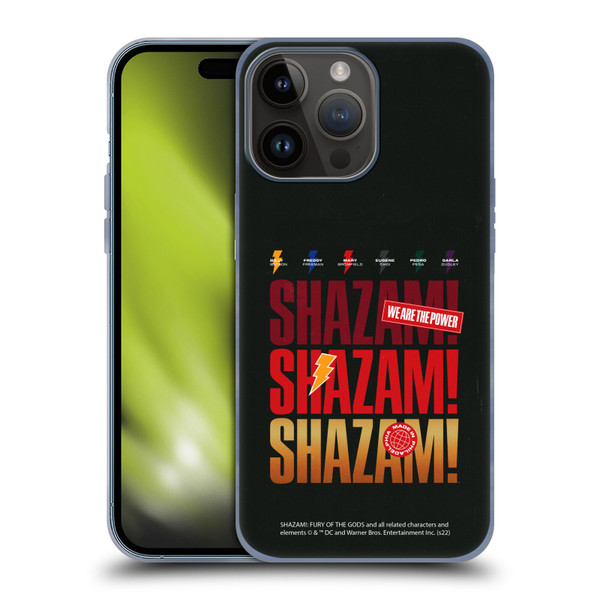Shazam!: Fury Of The Gods Graphics Logo Soft Gel Case for Apple iPhone 15 Pro Max