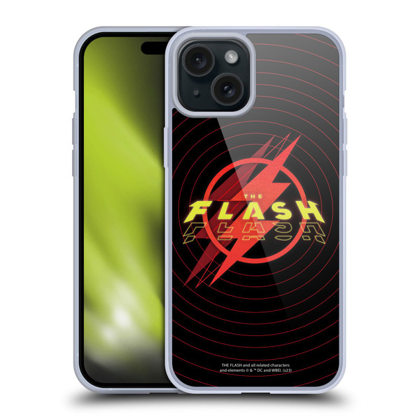 The Flash 2023 Graphics Logo Soft Gel Case for Apple iPhone 15 Plus