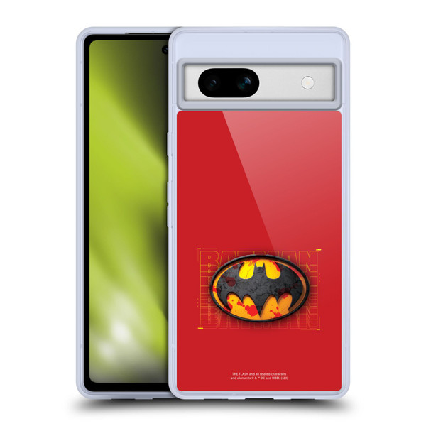 The Flash 2023 Graphics Batman Logo Soft Gel Case for Google Pixel 7a