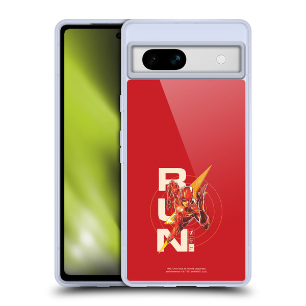 The Flash 2023 Graphics Barry Allen Run Soft Gel Case for Google Pixel 7a