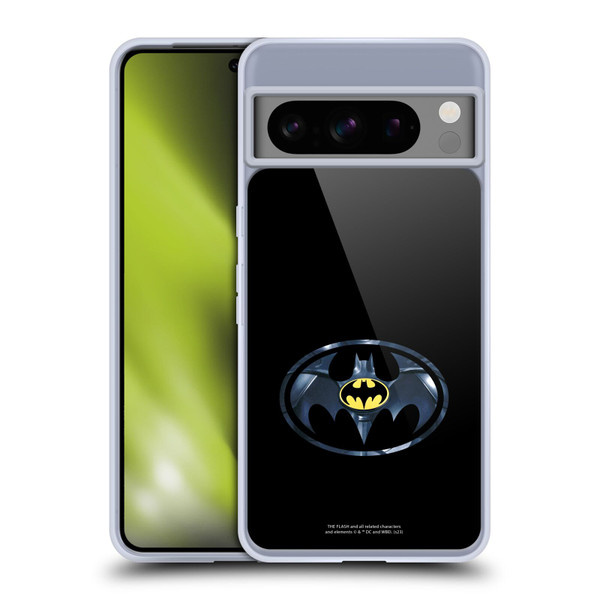 The Flash 2023 Graphics Black Batman Logo Soft Gel Case for Google Pixel 8 Pro