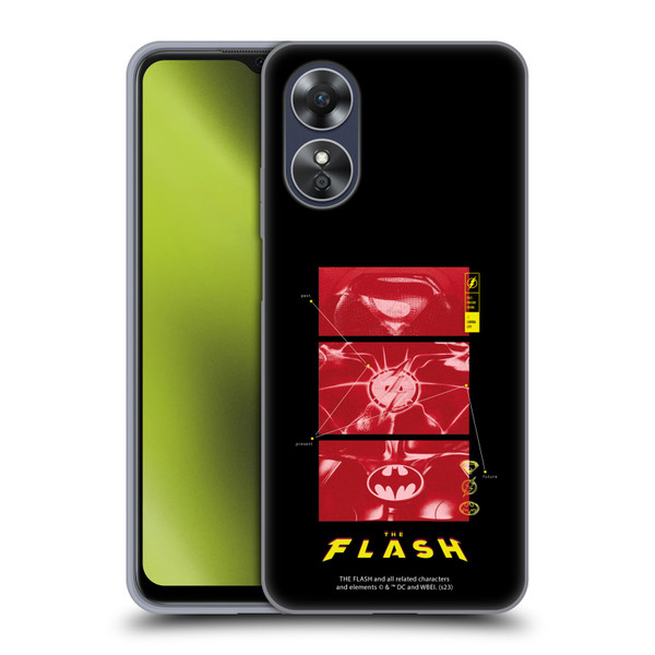 The Flash 2023 Graphics Suit Logos Soft Gel Case for OPPO A17