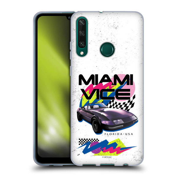 Miami Vice Art Car Soft Gel Case for Huawei Y6p
