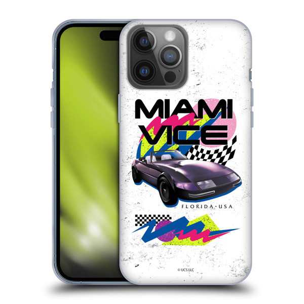 Miami Vice Art Car Soft Gel Case for Apple iPhone 14 Pro Max