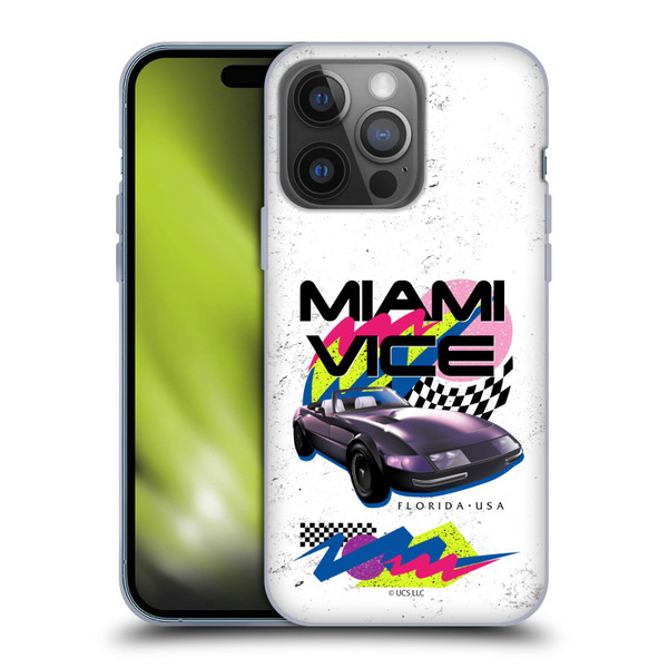 Miami Vice Art Car Soft Gel Case for Apple iPhone 14 Pro