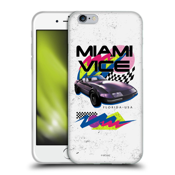 Miami Vice Art Car Soft Gel Case for Apple iPhone 6 / iPhone 6s