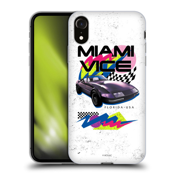 Miami Vice Art Car Soft Gel Case for Apple iPhone XR